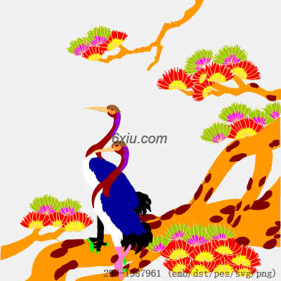 svg矢量绣花图下载