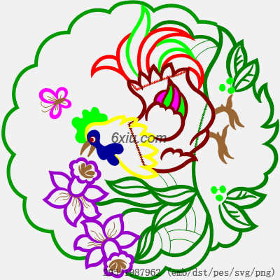 svg矢量绣花图下载