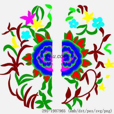 svg矢量绣花图下载