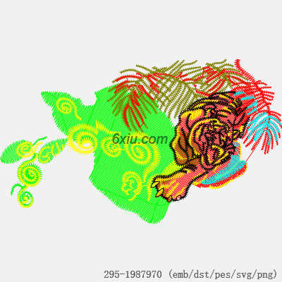 svg矢量绣花图下载
