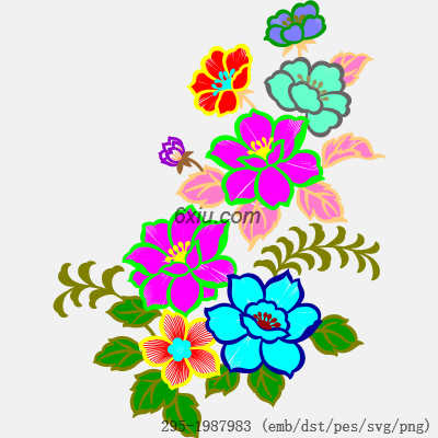 svg矢量绣花图下载