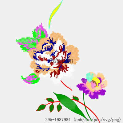 svg矢量绣花图下载