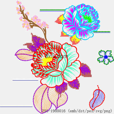 svg矢量绣花图下载