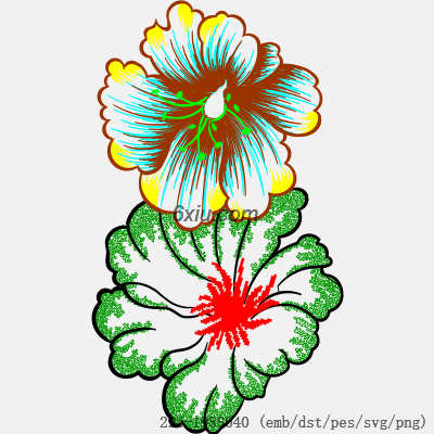 svg矢量绣花图下载