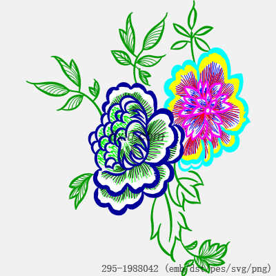 svg矢量绣花图下载