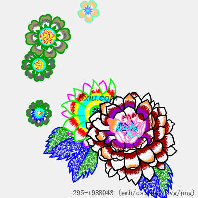 svg矢量绣花图下载