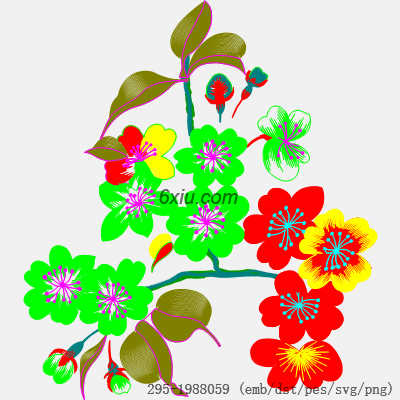 svg矢量绣花图下载