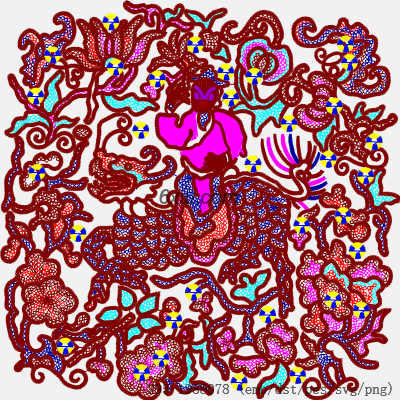 svg矢量绣花图下载