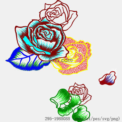 svg矢量绣花图下载