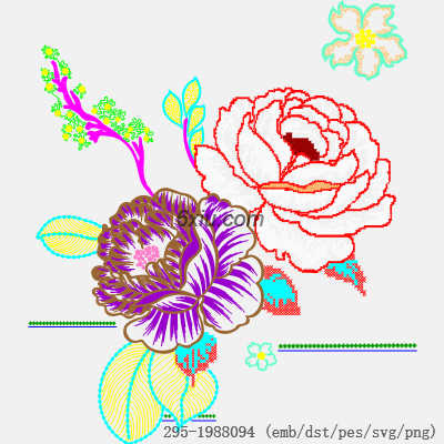 svg矢量绣花图下载