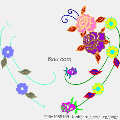 svg矢量绣花图下载
