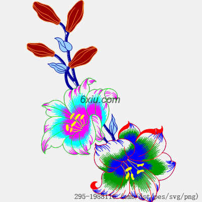svg矢量绣花图下载
