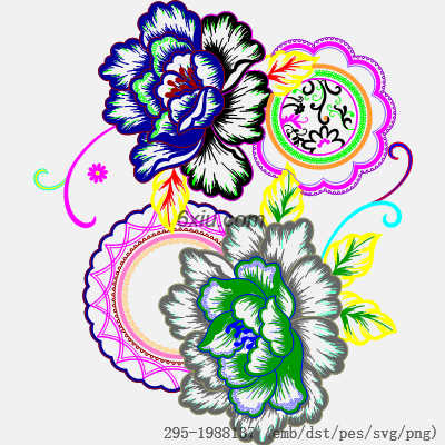 svg矢量绣花图下载
