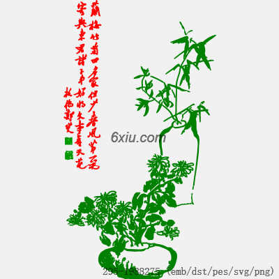 svg矢量绣花图下载
