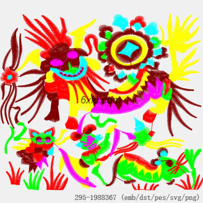 svg矢量绣花图下载