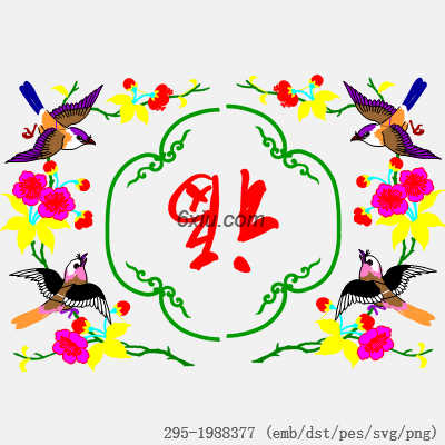 svg矢量绣花图下载