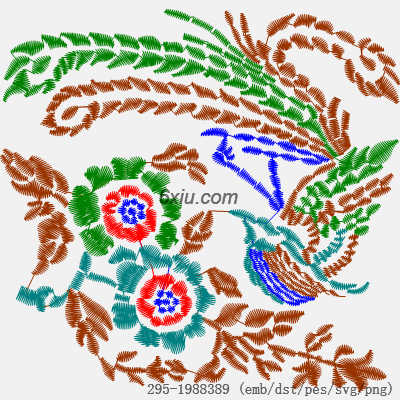 svg矢量绣花图下载