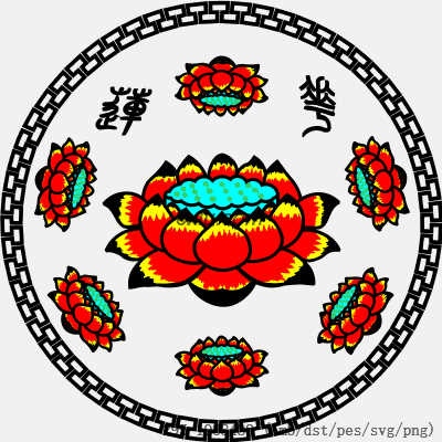 svg矢量绣花图下载