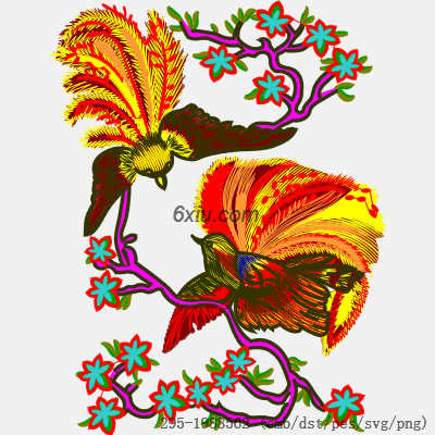 svg矢量绣花图下载