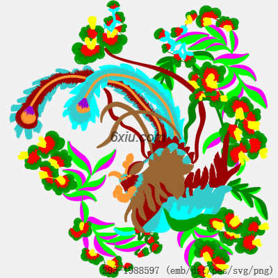 svg矢量绣花图下载