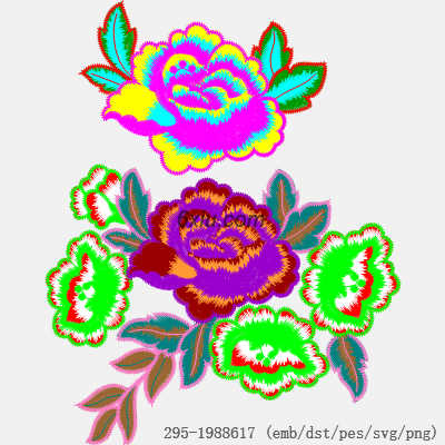 svg矢量绣花图下载
