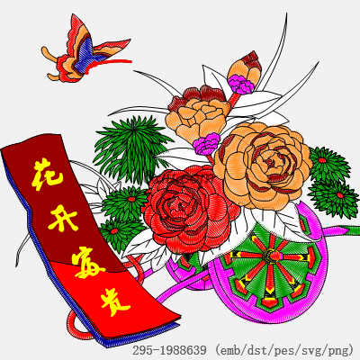 svg矢量绣花图下载