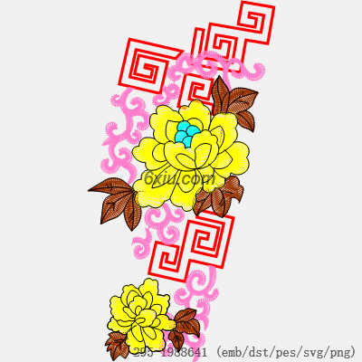 svg矢量绣花图下载