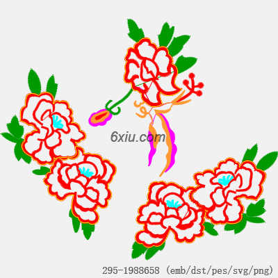 svg矢量绣花图下载
