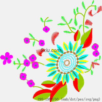 svg矢量绣花图下载