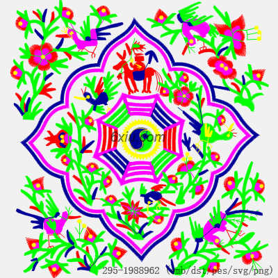 svg矢量绣花图下载