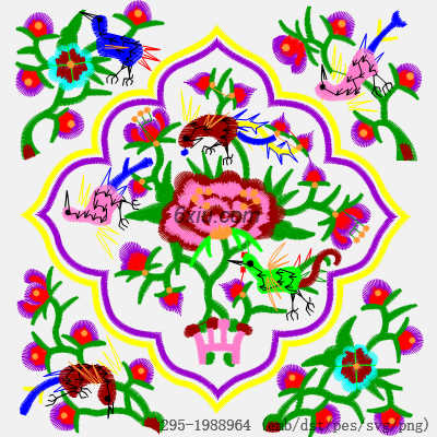 svg矢量绣花图下载