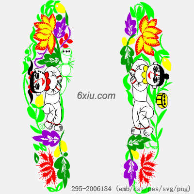 svg矢量绣花图下载