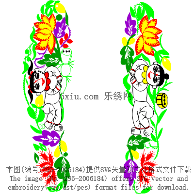 svg矢量绣花图下载