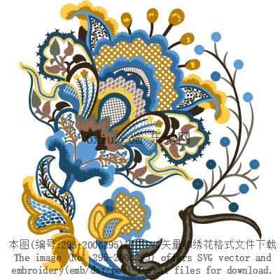 svg矢量绣花图下载