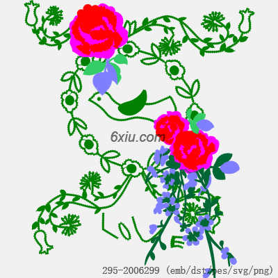 svg矢量绣花图下载