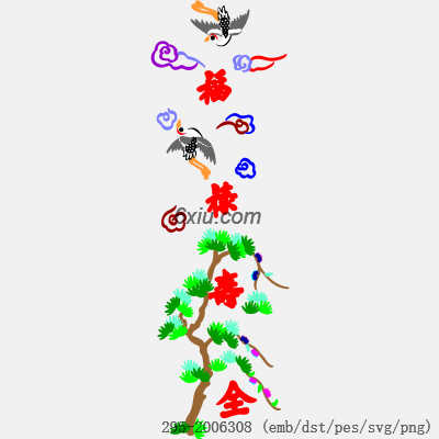 svg矢量绣花图下载