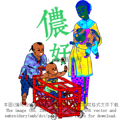 svg矢量绣花图下载