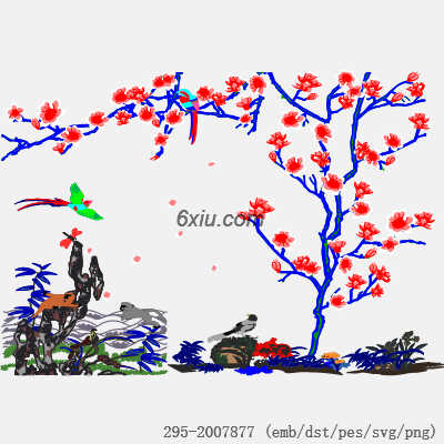 svg矢量绣花图下载
