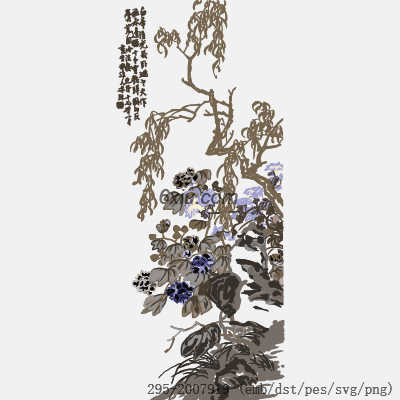 svg矢量绣花图下载
