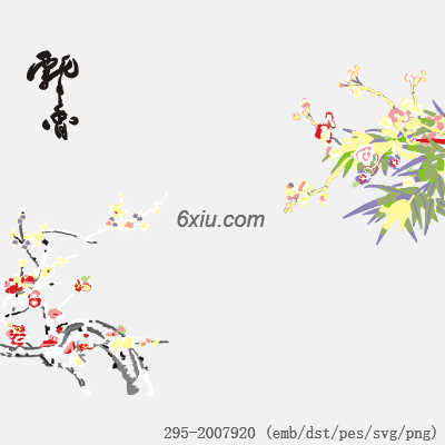 svg矢量绣花图下载