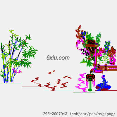svg矢量绣花图下载