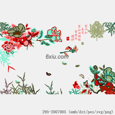 svg矢量绣花图下载