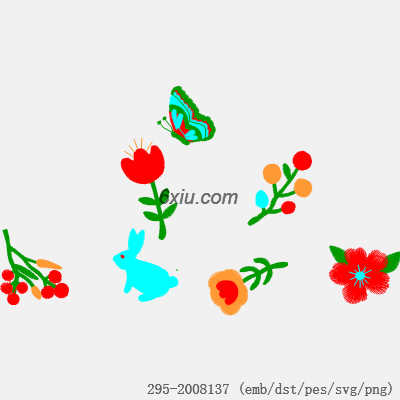 svg矢量绣花图下载