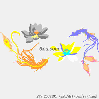 svg矢量绣花图下载