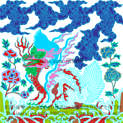 svg矢量绣花图下载