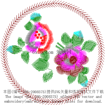 svg矢量绣花图下载