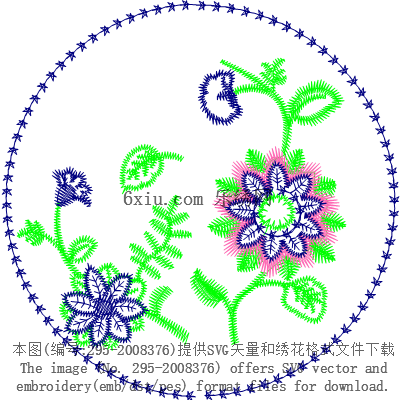 svg矢量绣花图下载