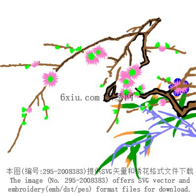 svg矢量绣花图下载