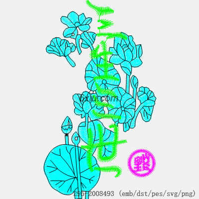 svg矢量绣花图下载