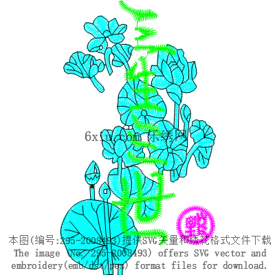 svg矢量绣花图下载